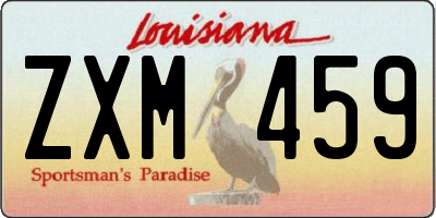 LA license plate ZXM459