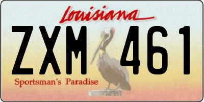 LA license plate ZXM461