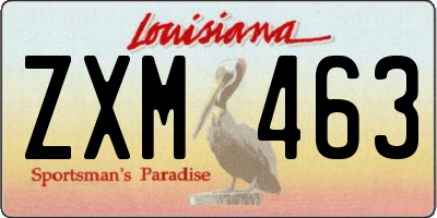 LA license plate ZXM463