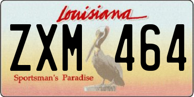 LA license plate ZXM464