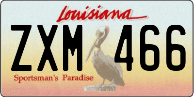 LA license plate ZXM466