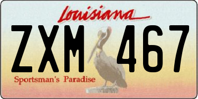 LA license plate ZXM467