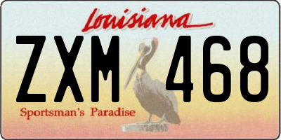 LA license plate ZXM468