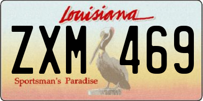 LA license plate ZXM469