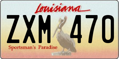 LA license plate ZXM470