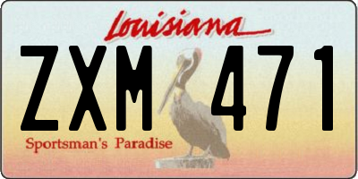 LA license plate ZXM471