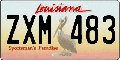LA license plate ZXM483