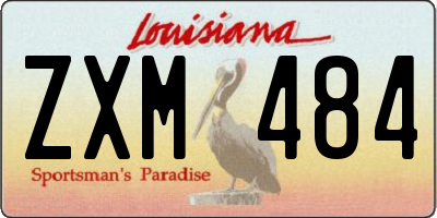 LA license plate ZXM484