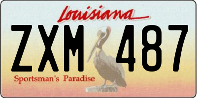 LA license plate ZXM487