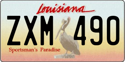 LA license plate ZXM490
