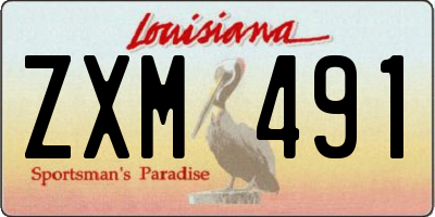 LA license plate ZXM491