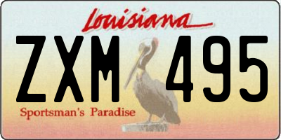 LA license plate ZXM495