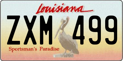 LA license plate ZXM499