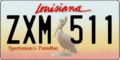 LA license plate ZXM511