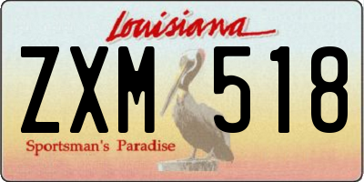 LA license plate ZXM518