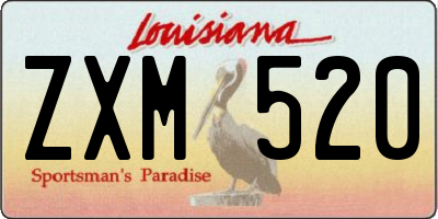 LA license plate ZXM520