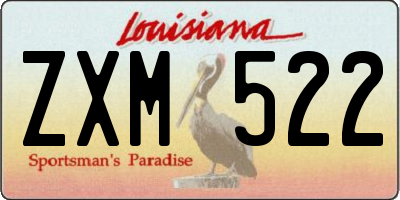 LA license plate ZXM522