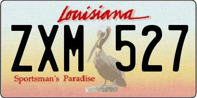 LA license plate ZXM527