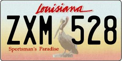 LA license plate ZXM528
