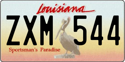 LA license plate ZXM544