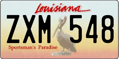 LA license plate ZXM548