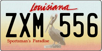 LA license plate ZXM556