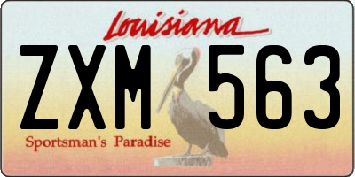 LA license plate ZXM563