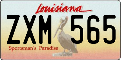 LA license plate ZXM565