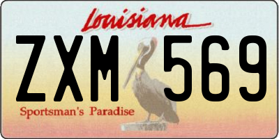 LA license plate ZXM569