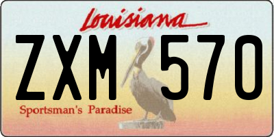 LA license plate ZXM570