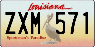 LA license plate ZXM571