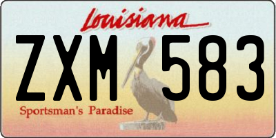 LA license plate ZXM583