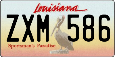 LA license plate ZXM586