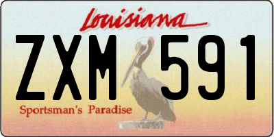 LA license plate ZXM591