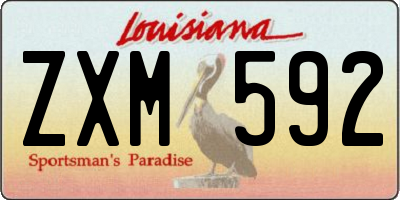 LA license plate ZXM592