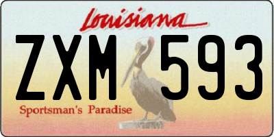 LA license plate ZXM593