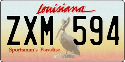 LA license plate ZXM594