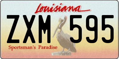 LA license plate ZXM595