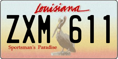 LA license plate ZXM611