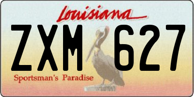 LA license plate ZXM627