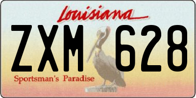 LA license plate ZXM628