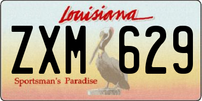 LA license plate ZXM629