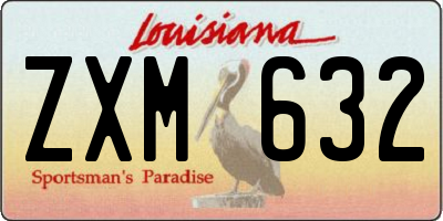 LA license plate ZXM632