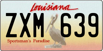 LA license plate ZXM639