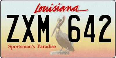 LA license plate ZXM642