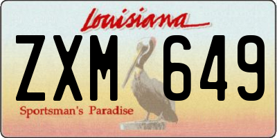 LA license plate ZXM649