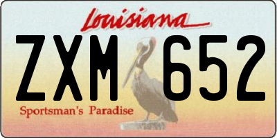 LA license plate ZXM652