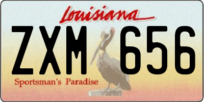 LA license plate ZXM656