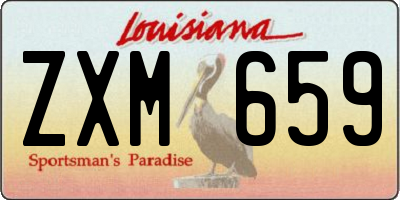 LA license plate ZXM659