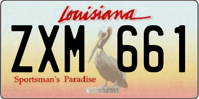 LA license plate ZXM661